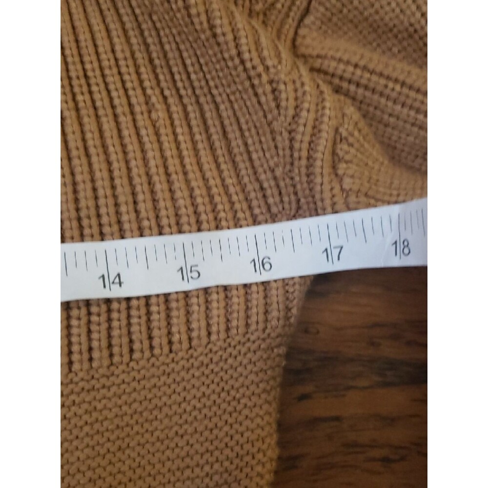 STAUD Camel Marylebone Ribbed Knit Sweater Dress Size XL Chic Feminine Cozy - Picture 4 of 8